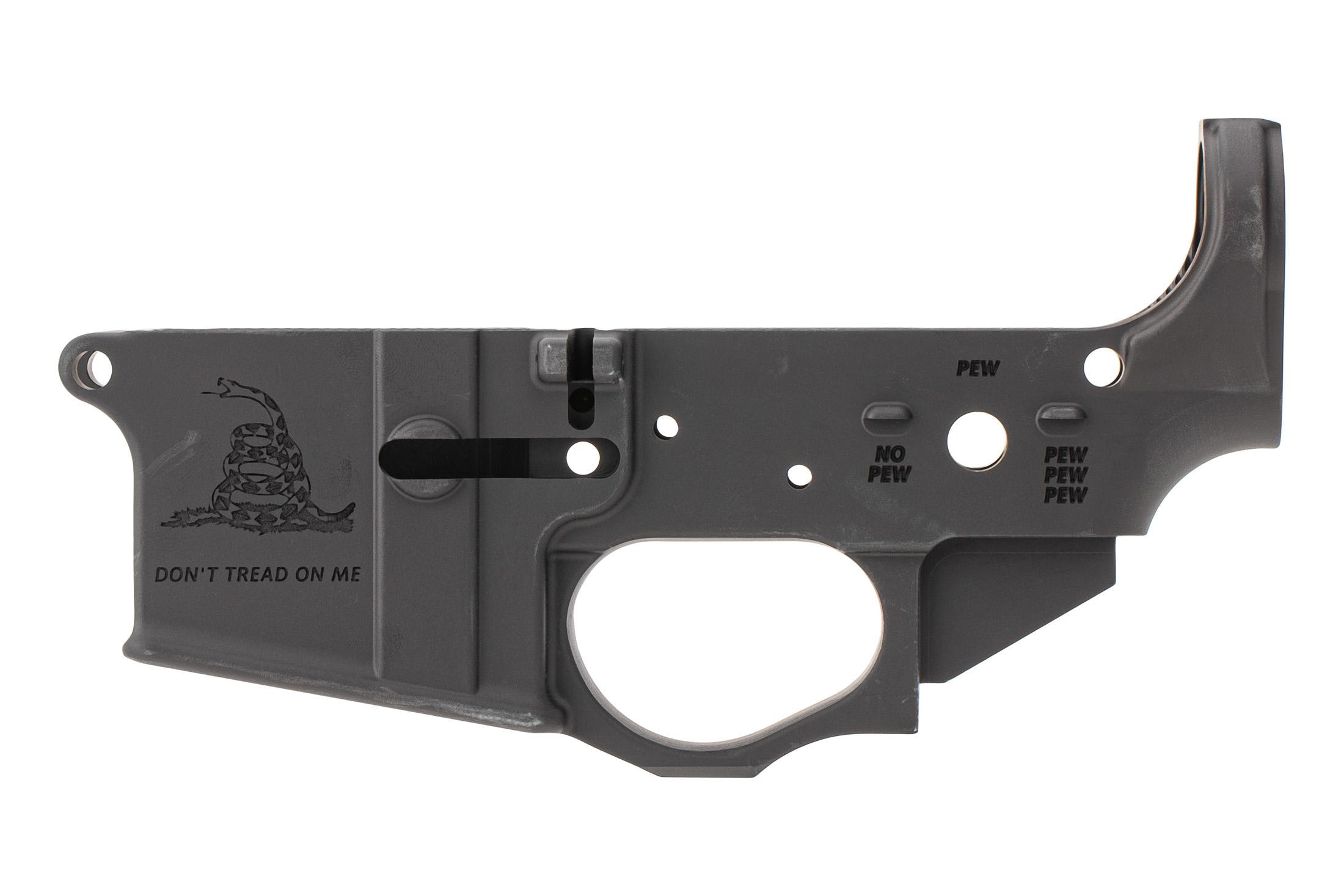 Spikes Tactical AR-15 Lower Receiver - Gadsen Logo - Stripped Lower